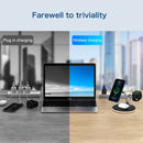 3 in 1 15W Multi-function Magnetic Wireless Charger for Mobile Phones & Apple Watches & AirPods 1 / 2 / Pro, with Colorful LED Light(White)