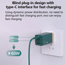 Original Xiaomi Youpin MIIIW ZPQ651CN-3 65W Dual Type-C + USB 3-Ports GaN Quick Travel Charger, CN Plug(Red)