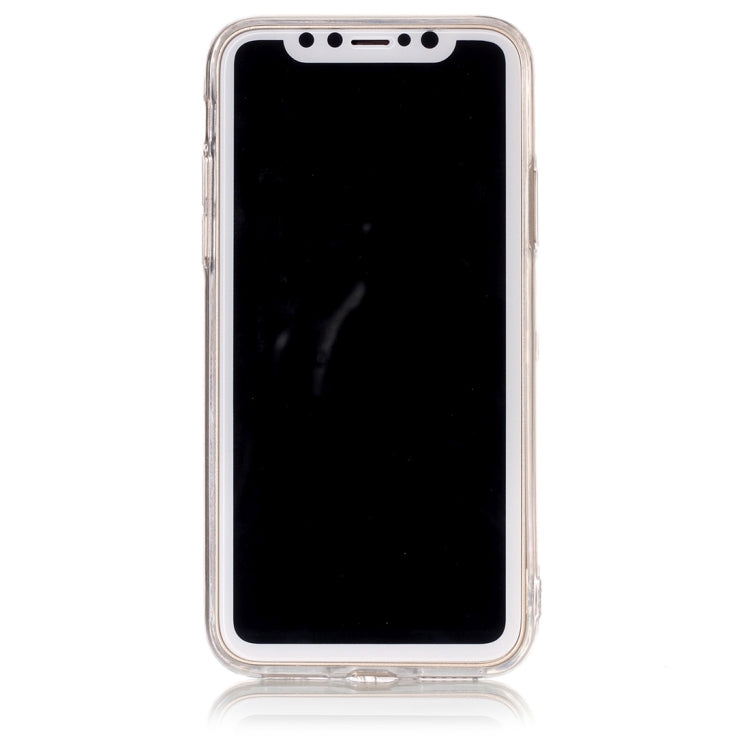 For iPhone X / XS Black Marble Pattern TPU Shockproof Protective Back Cover Case