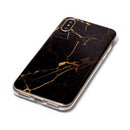 For iPhone X / XS Black Marble Pattern TPU Shockproof Protective Back Cover Case