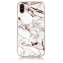For iPhone X / XS White Marble Pattern TPU Shockproof Protective Back Cover Case