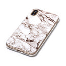 For iPhone X / XS White Marble Pattern TPU Shockproof Protective Back Cover Case