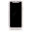 For iPhone X / XS Pink Black Color Matching Marble Pattern TPU Shockproof Protective Back Cover Case