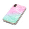For iPhone X / XS Pink Green Marble Pattern TPU Shockproof Protective Back Cover Case