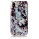 For iPhone X / XS Brown Marble Pattern TPU Shockproof Protective Back Cover Case