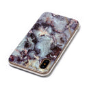 For iPhone X / XS Brown Marble Pattern TPU Shockproof Protective Back Cover Case
