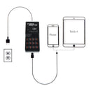 W-858 12A 12 Ports USB Fast Charging Dock Desktop Smart Charger AC100-240V, EU Plug (Black)