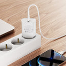 hoco N14 PD 20W Single Port Smart Travel Charger Power Adapter with Tyep-C / USB-C to 8 Pin Charging Cable, EU Plug(White)