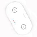 HT-02 10W 5V / 9V Wireless Dual Mobile Phone Charging Charger Base for All Support the QI Standard Mobile Phones(White)