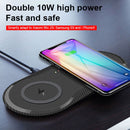 10W 5V / 9V Wireless Dual Mobile Phone Fast Charger Base for All Support the QI Standard Mobile Phones (Black)