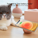 C101 Cute Cat Shape Magnetic Wireless Charging Stand Base (Pink)