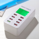 A8 40W 8 Ports USB + QC3.0 Smart Charging Station with Digital Display AC100-240V, AU Plug