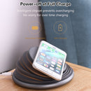 S18 Multi-function 10W Max Qi Standard Wireless Charger Phone Holder with Colorful Atmosphere Light(White)