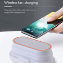 S20 10W Max Qi Standard Wireless Charger Phone Holder with Atmosphere Light & Power Bank Function(Grey)