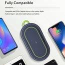 S20 10W Max Qi Standard Wireless Charger Phone Holder with Atmosphere Light & Power Bank Function(Grey)