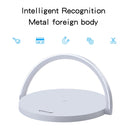 S21 Multi-function 10W Max Qi Standard Wireless Charger Phone Holder Table Lamp 3 in 1(White)