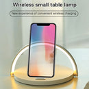 S21 Multi-function 10W Max Qi Standard Wireless Charger Phone Holder Table Lamp 3 in 1(White)