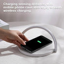 S21 Multi-function 10W Max Qi Standard Wireless Charger Phone Holder Table Lamp 3 in 1(White)