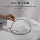 S21 Multi-function 10W Max Qi Standard Wireless Charger Phone Holder Table Lamp 3 in 1(White)