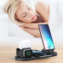 HQ-UD15-upgraded 6 in 1 Wireless Charger For iPhone, Apple Watch, AirPods and Other Android Phones(Black)