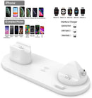 HQ-UD15-upgraded 6 in 1 Wireless Charger For iPhone, Apple Watch, AirPods and Other Android Phones(White)