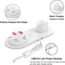 HQ-UD15-upgraded 6 in 1 Wireless Charger For iPhone, Apple Watch, AirPods and Other Android Phones(White)