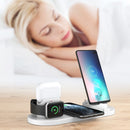 HQ-UD15-upgraded 6 in 1 Wireless Charger For iPhone, Apple Watch, AirPods and Other Android Phones(White)