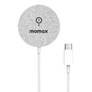 MOMAX UD19 Q.MAG Ultra-thin Magsafe Magnetic Fast Charging Wireless Charger(Light Grey)