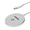 MOMAX UD19 Q.MAG Ultra-thin Magsafe Magnetic Fast Charging Wireless Charger(Light Grey)