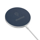 MOMAX UD19 Q.MAG Ultra-thin Magsafe Magnetic Fast Charging Wireless Charger (Blue)