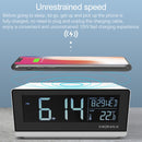 Momax 10W Qi Standard Three Modes Fast Charging Wireless Charger Multi-functional LCD Alarm Clock for iPhone / Android
