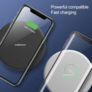 Momax Qi Standard Fast Charging Wireless Charger for iPhone / Galaxy / Huawei / Xiaomi(Black)
