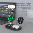 S20 4 in 1 15W Multifunctional Magnetic Wireless Charger with Night Light & Holder for Mobile Phones / AirPods(Black)