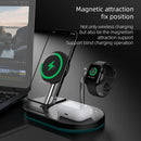 S20 4 in 1 15W Multifunctional Magnetic Wireless Charger with Night Light & Holder for Mobile Phones / AirPods(White)