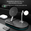 S20 4 in 1 15W Multifunctional Magnetic Wireless Charger with Night Light & Holder for Mobile Phones / AirPods(White)