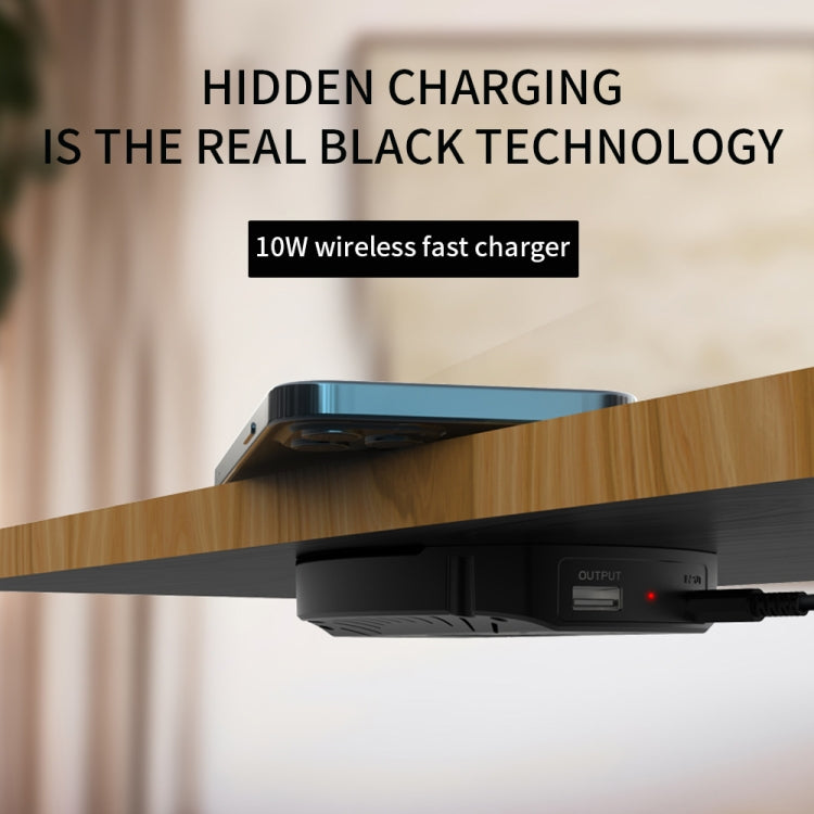 T16 10W Long-distance Air-tight Magnetic Wireless Charger for Desktops Within 30mm Thickness