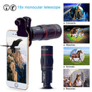 APEXEL APL-T18XBZJ5 4 in 1 18X Telescope + 0.63X Wide Lens + 198 Degrees Fisheye Lens + 15X Macro Lens Universal External Camera Phone Lens
