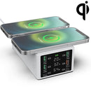HHW-888W Multi-ports Two-seater Wireless Charger (White)