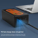 HHW-888W Multi-ports Two-seater Wireless Charger (Black)