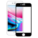 For iPhone 8 Plus 0.26mm 9H Surface Hardness 3D Explosion-proof Full Screen Carbon Fiber Soft Edges Tempered Glass Screen Film(Black)