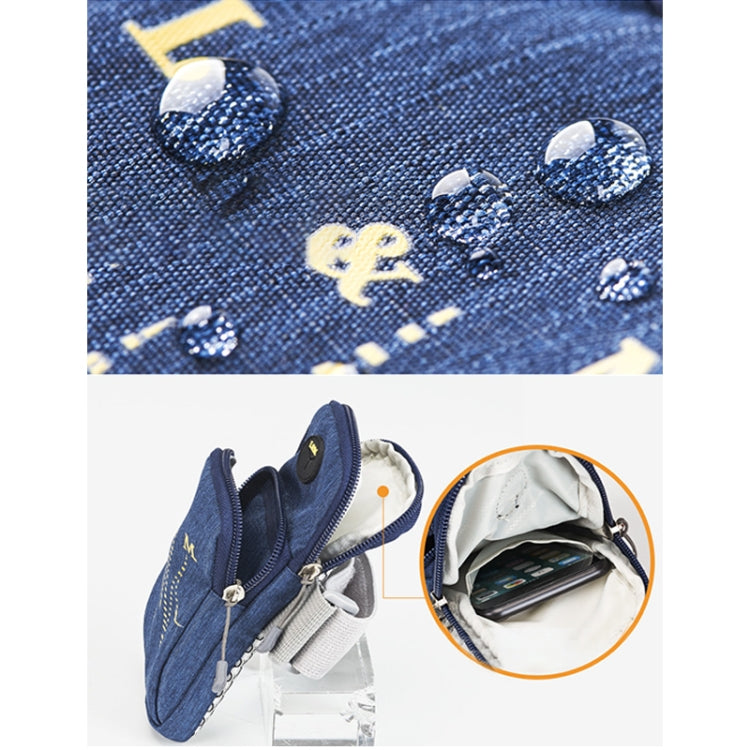 Universal 6.2 inch or Under Phone Zipper Double Bag Multi-functional Sport Arm Case with Earphone Hole, For iPhone, Samsung, Sony, Oneplus, Xiaomi, Huawei, Meizu, Lenovo, ASUS, Cubot, Ulefone, Letv, DOOGEE, Vkworld, and other Smartphones(Blue)