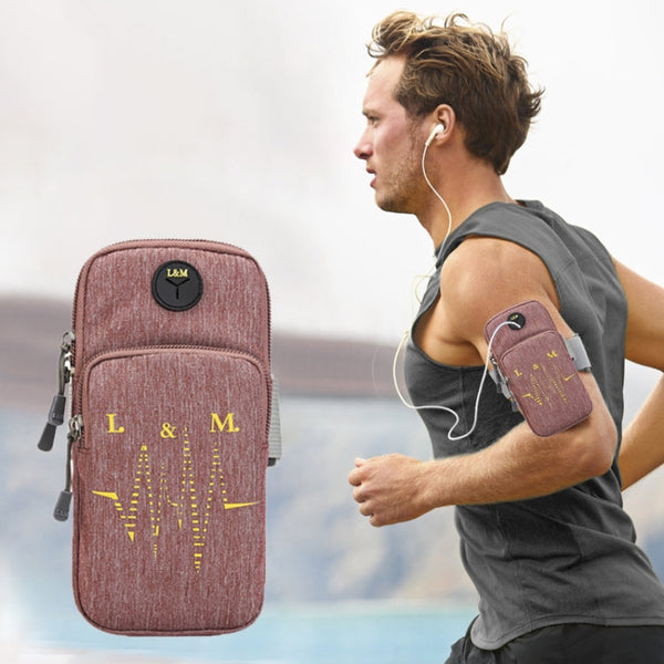 Universal 6.2 inch or Under Phone Zipper Double Bag Multi-functional Sport Arm Case with Earphone Hole, For iPhone, Samsung, Sony, Oneplus, Xiaomi, Huawei, Meizu, Lenovo, ASUS, Cubot, Ulefone, Letv, DOOGEE, Vkworld, and other Smartphones(Purple)