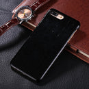 For iPhone 8 Plus & 7 Plus Crocodile Texture Paste Protective Back Cover Case (Black)