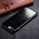 For iPhone 8 Plus & 7 Plus Crocodile Texture Paste Protective Back Cover Case (Black)