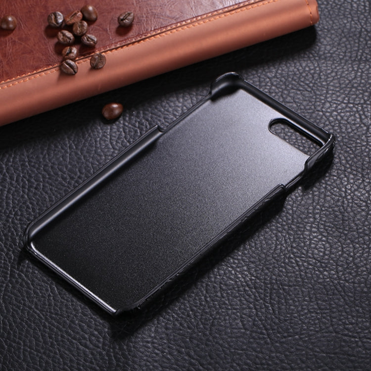 For iPhone 8 Plus & 7 Plus Crocodile Texture Paste Protective Back Cover Case (Black)