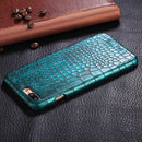 For iPhone 8 Plus & 7 Plus Crocodile Texture Paste Protective Back Cover Case (Green)