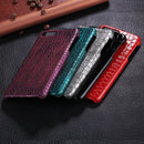 For iPhone 8 Plus & 7 Plus Crocodile Texture Paste Protective Back Cover Case (Green)