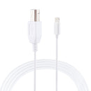 1m 8 Pin to Type-B Male Piano / Electronic Piano Cable MIDI Cable Adapter, for iPhone X, iPhone 8 Plus & 7 Plus, iPhone 8 & 7, iPhone 6 Plus & 6s Plus, iPhone 6 & 6s, iPad, Support iOS 11.4 System(White)