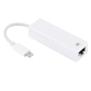 NK107A1 8 Pin to RJ45 Ethernet LAN Network Adapter Cable, Total Length: 16cm, for iPhone X & XS & XR & XS MAX, iPhone 8 Plus & 7 Plus, iPhone 8 & 7,iPad(White)