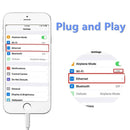 NK107A1 8 Pin to RJ45 Ethernet LAN Network Adapter Cable, Total Length: 16cm, for iPhone X & XS & XR & XS MAX, iPhone 8 Plus & 7 Plus, iPhone 8 & 7,iPad(White)